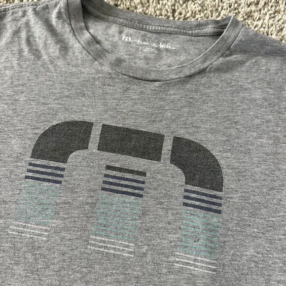 Travis Mathew Men’s Grey Logo Shirt Large Performance Casual Tee - Picture 2 of 5